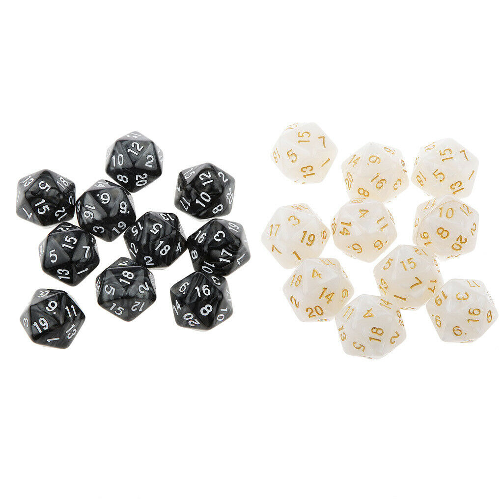 20x Table Playing Polyhedral Dice D20 D10 10mm for MTG RPG Role Playing Accs