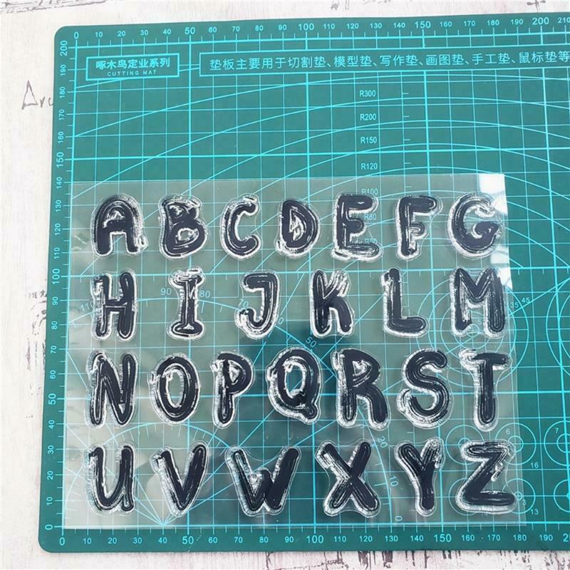 Uppercase Letter Silicone Clear Seal Stamp DIY Scrapbook Embossing Photo Album