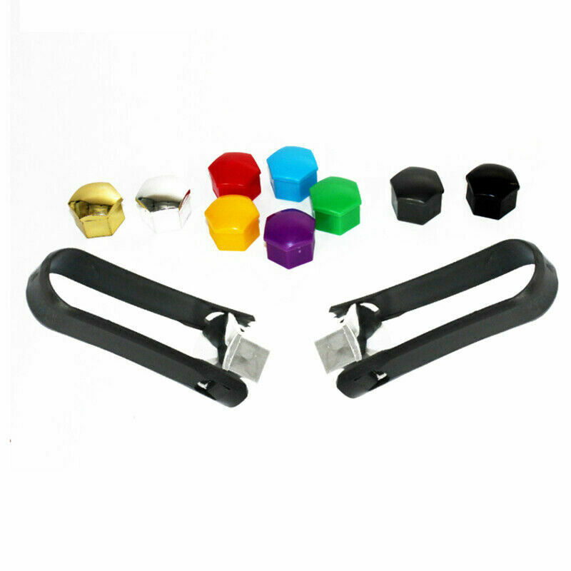 105Pcs Plastic Car Wheel Nut Bolt Cover Caps Lug Dustproff Bolt Rims Tire 17mm