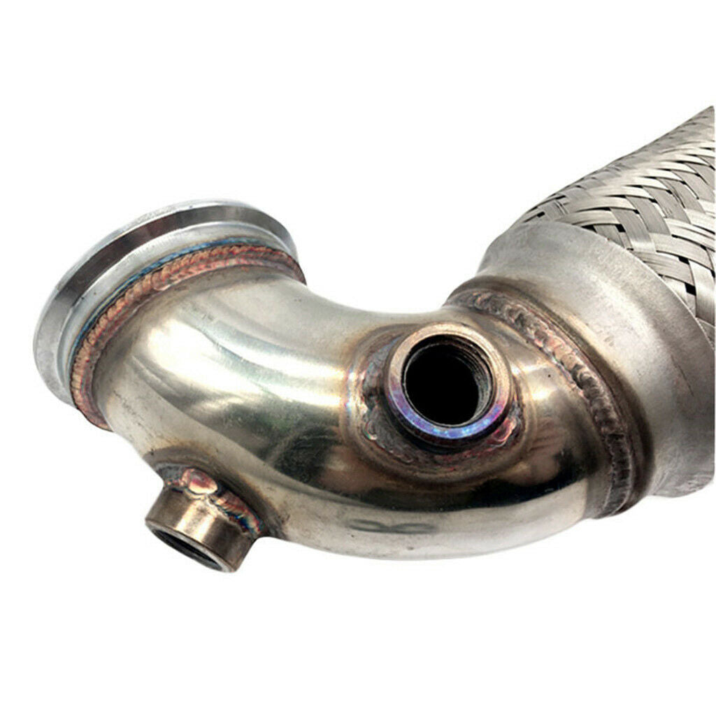 3" V-Band Downpipe Low Profile 90° w/ Flex Bellows Down-pipe For Car Truck, New