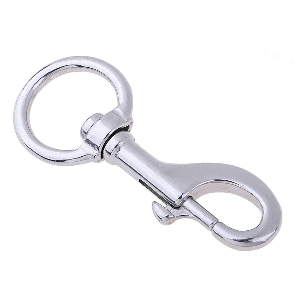 2x 316 Stainless Steel Eyelet Snap Hook with