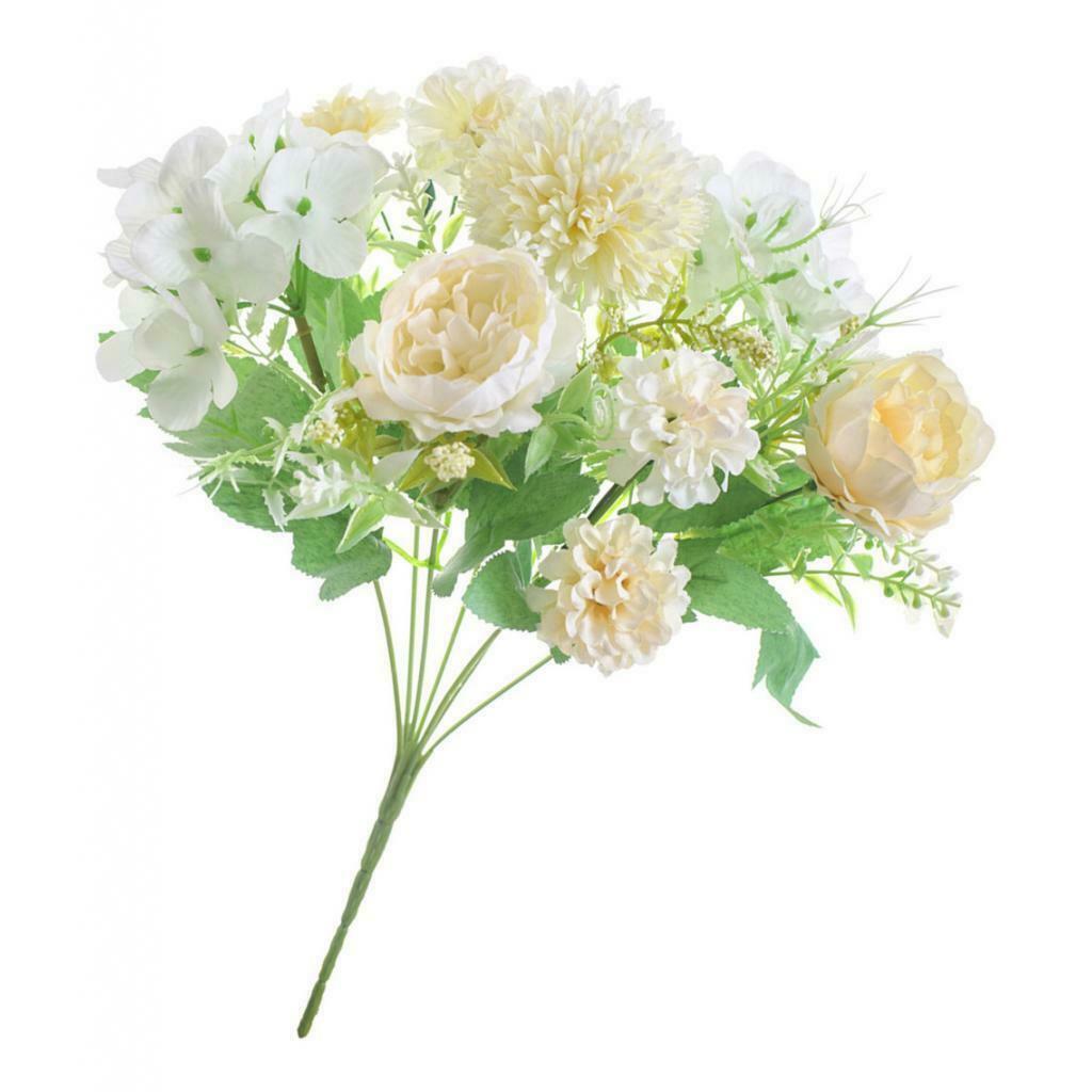 Lifelike Cloth 7 head Peony Flowers 32cm for Decor Ornament 2 Banquets