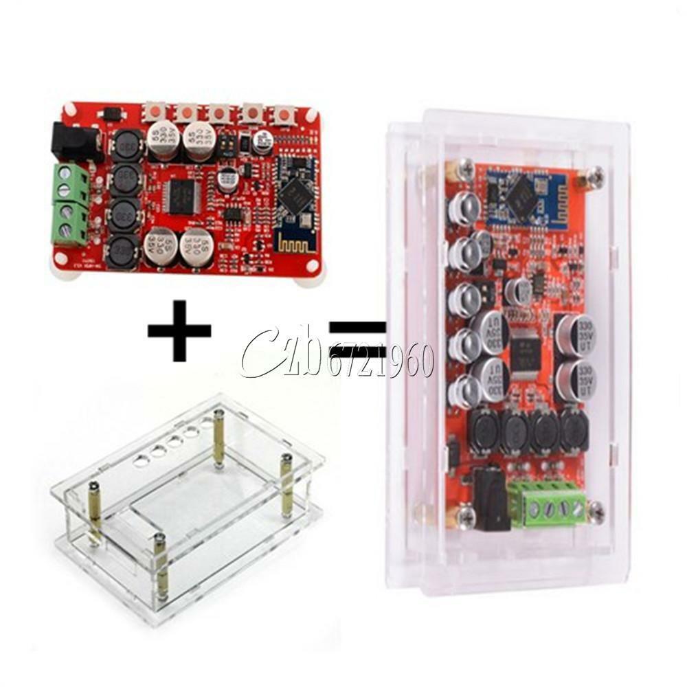 TDA7492P 2X50W Bluetooth 4.0 Audio Receiver Amplifier Module Board Red + Case