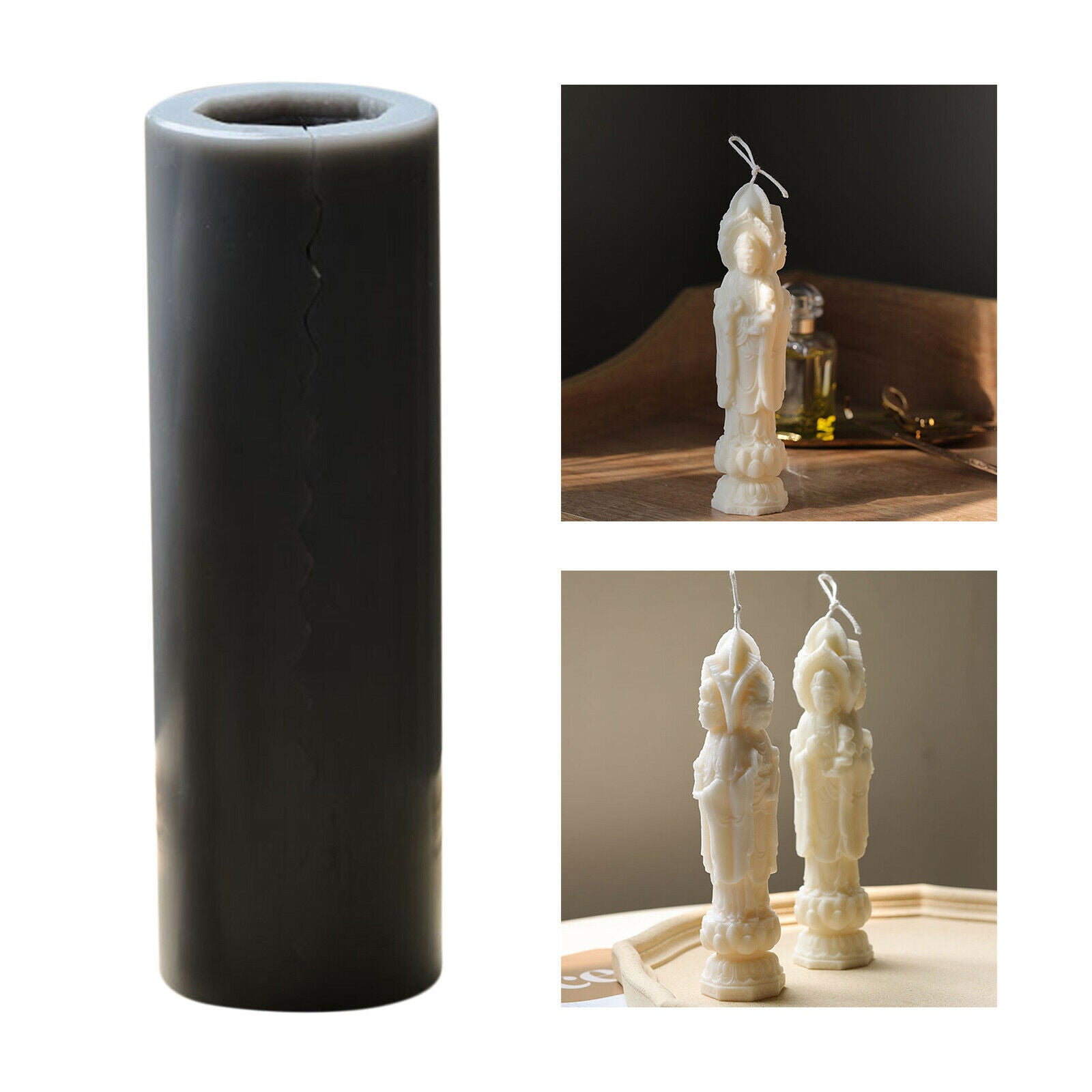 Buddha Candle Mold Plaster Scented Soap Candle Making Mould Clay Craft