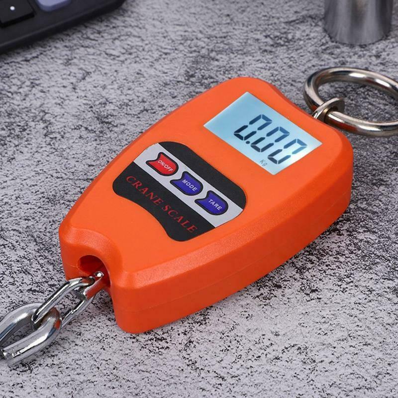 Digital Hanging Scale Handheld 200Kg Mini Crane Scale w/ Hooks for Farm Hunting