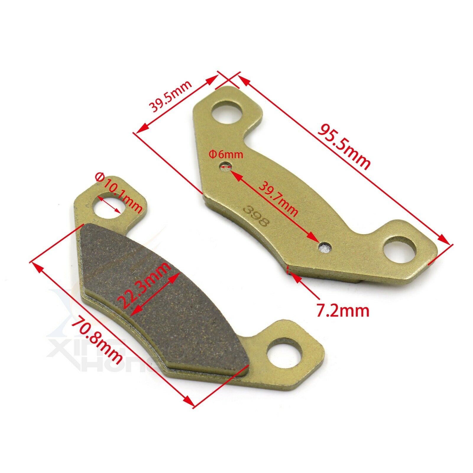 Pair REAR/FRONT Disc Brake Pad Set For John Deere Gator HPX 04-08 TX Turf 04-05