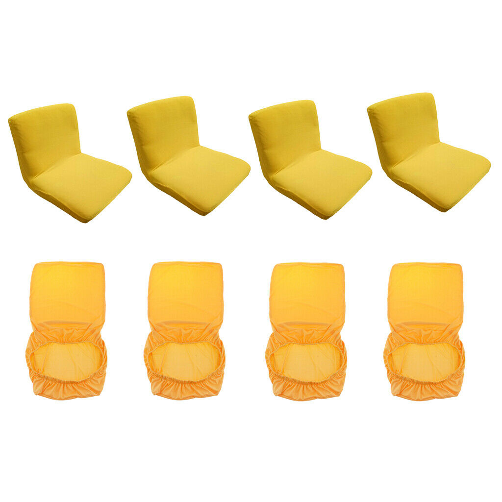 4x Universal Chair Stool With Low Backrest And Elastic Band For The Kitchen