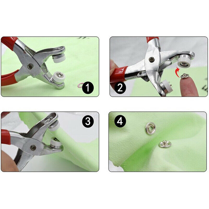 Rivet Snap fastener Hand Tool Button Plier Leather Belt Canvas Household Pin TL