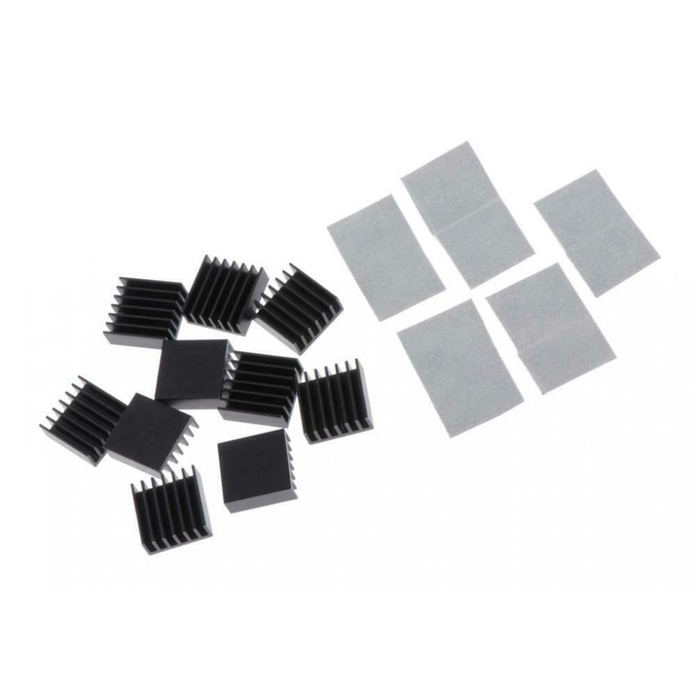10-pack Graphics Card Chipset Heatsink Heat Sink Pad Replacement Black