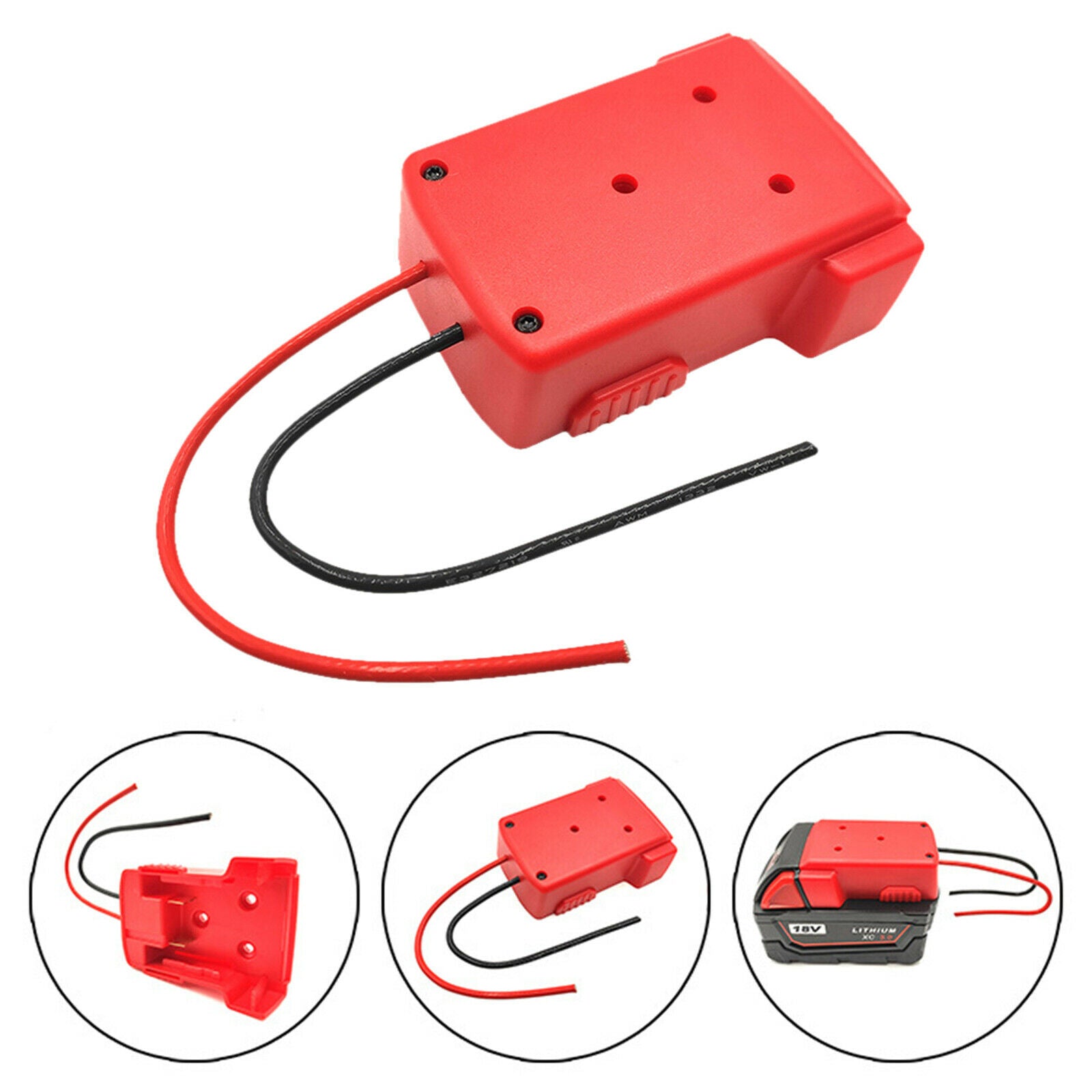 Battery Adapter Converter 12AWG for 18V M18 Dock Power Camping Equipment