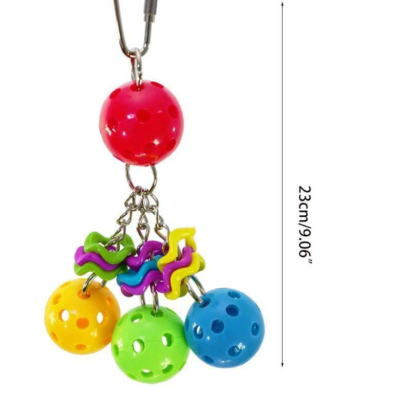 Bird Cage Colorful Ball Parrot Bird Parakeet Bite Climbing Play Hanging Toys