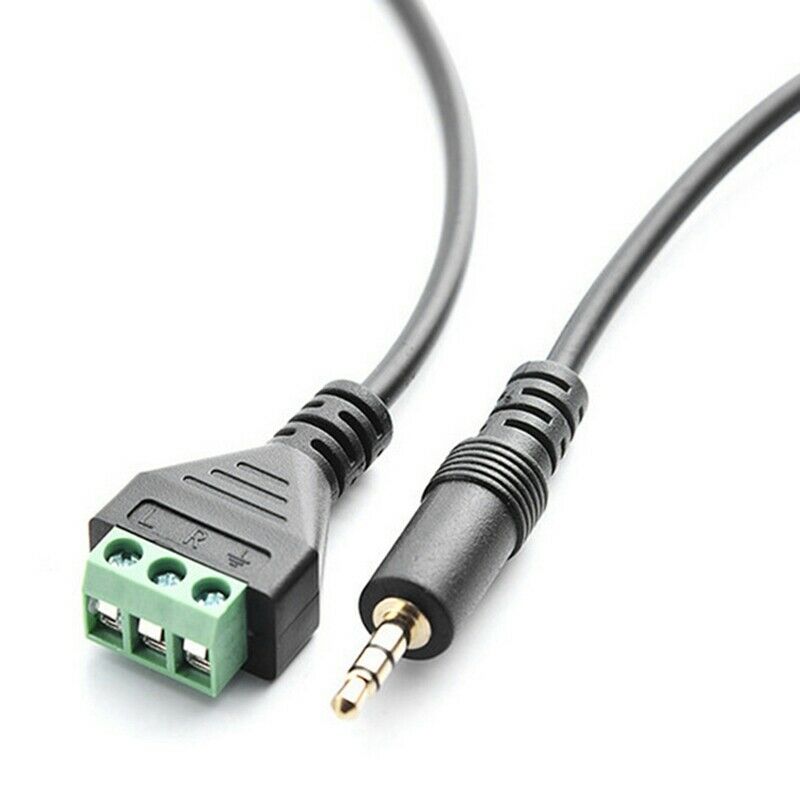 3.5 mm Male 3 Pin 3.5 mm 3 Pin Pole Stereo Male to AV Screw Terminal Stereo JaI4