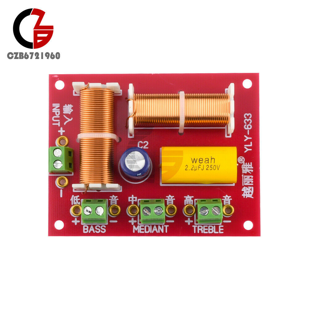 Ajustable Treble Bass Frequency Divider 3 Way Speaker Audio Crossover Filters