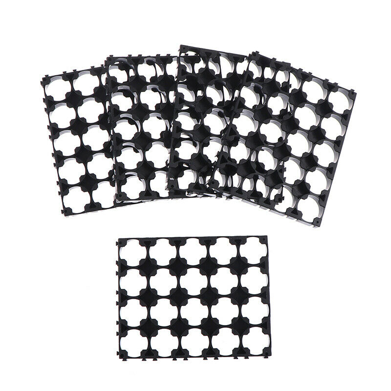 5Pcs 4X5 Black Cell 18650 Plastic Spacer Frame Radiating Holder Bracket S.l8