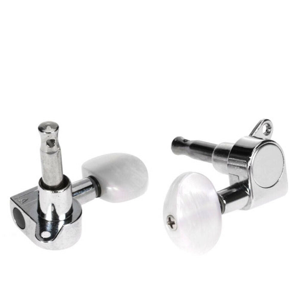 2sets Guitar String Tuning Pegs Machine Heads Tuners 3L 3R Chrome+Golden