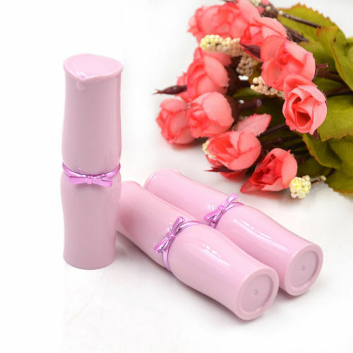 3Pc DIY Makeup Empty Lipstick Containers Lip Balm Tubes Pink Bowknot High Grade