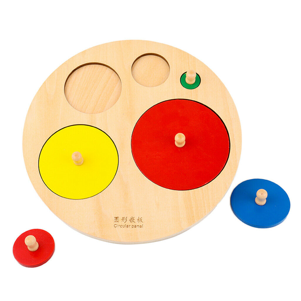 Children Wooden Geometry Blocks Insert Board Toys Education