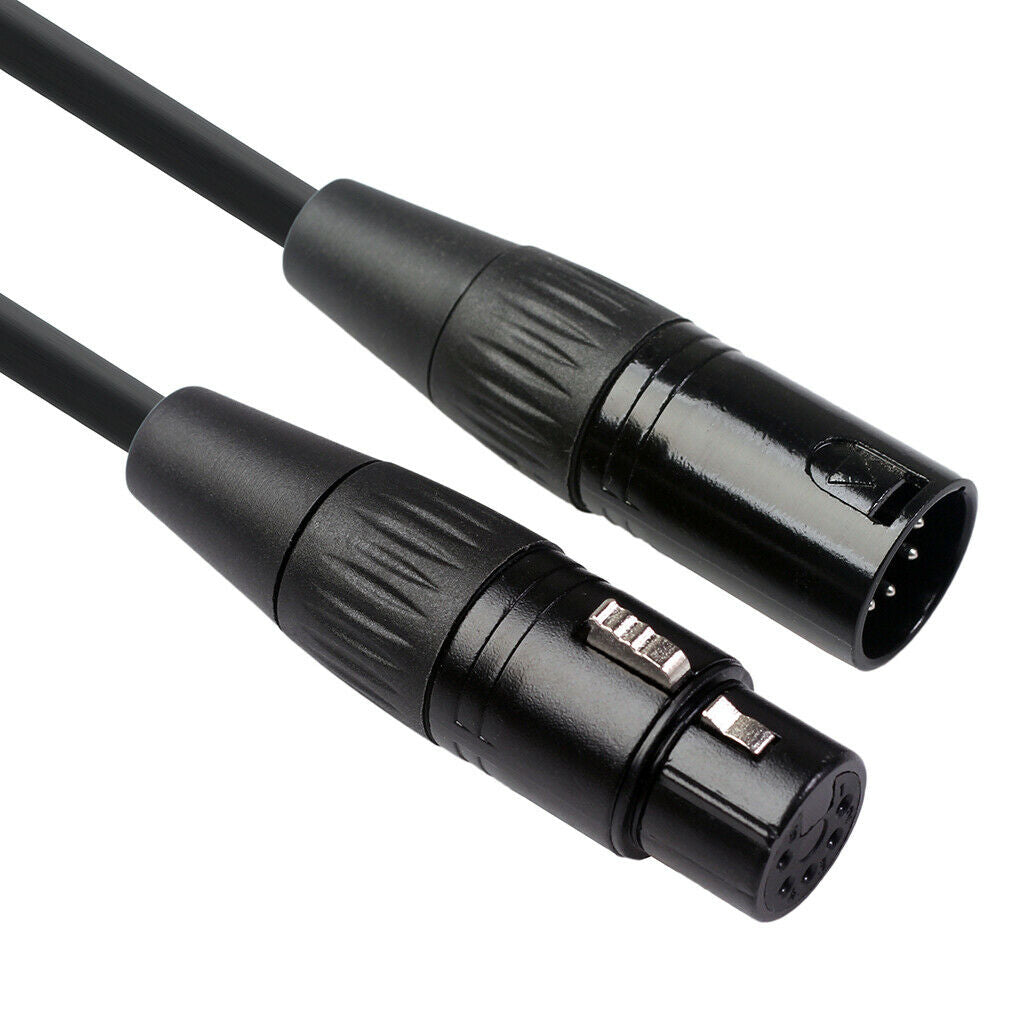 5 Pins XLR Male to 5 Pins XLR Female Stereo Audio Cable Adapter 1m