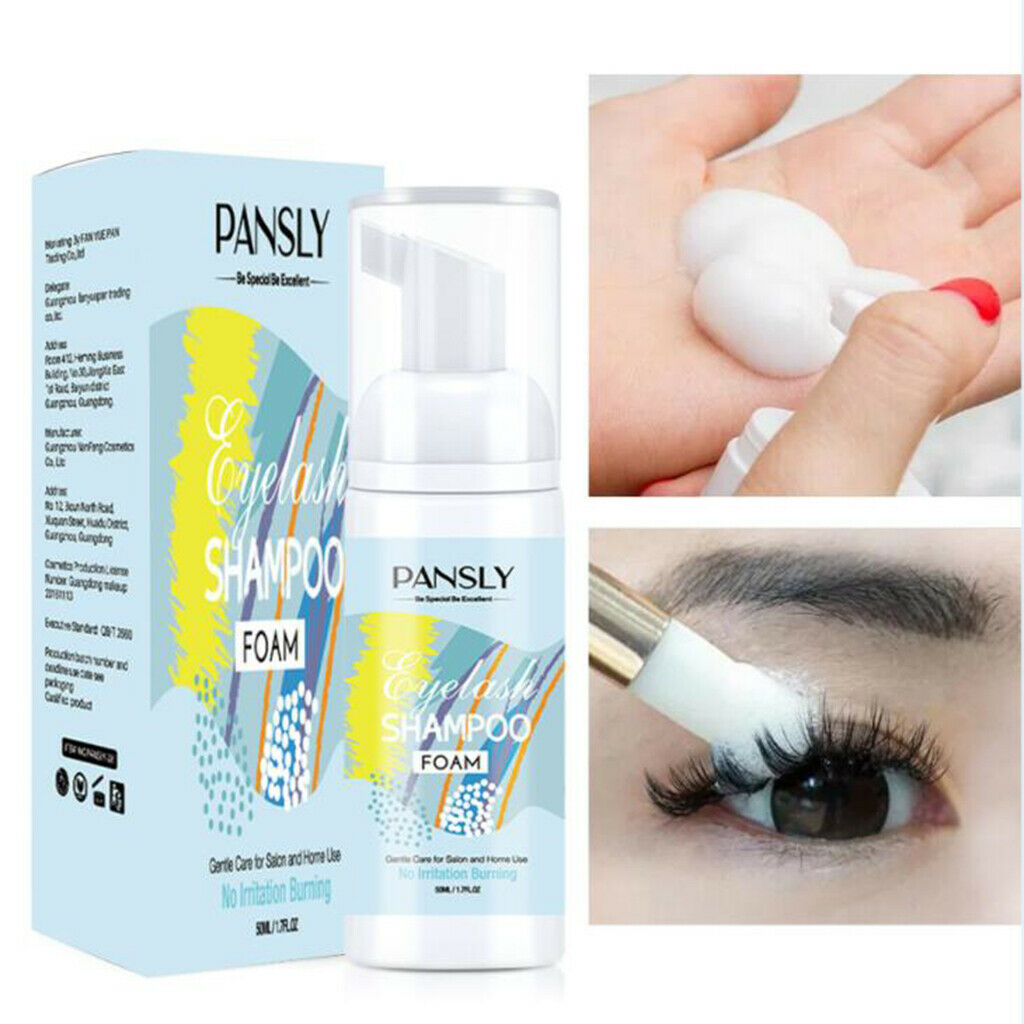 Eyelash Extension Cleanser Shampoo & Brush Eye Lash Wash Eye Makeup Remover
