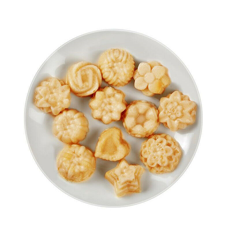 2X 12 Cavities Flowers Shape Silicone Soap Mold Ice Cake Candy DIY Tray Mould