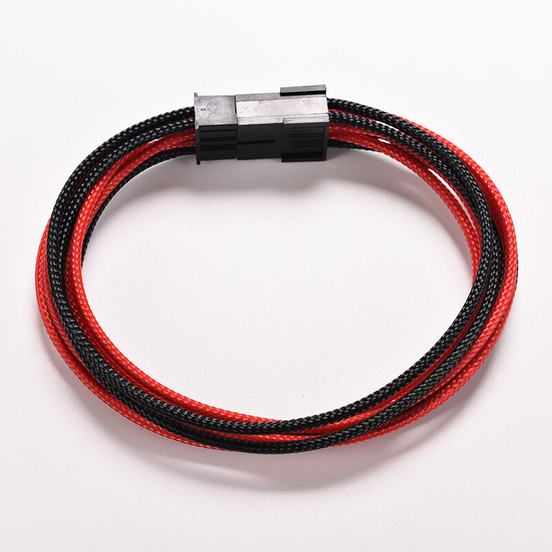 8 Pin ATX Board PSU Power Supply Extension Black Red Cable Wire 30cm 1Pc Rf