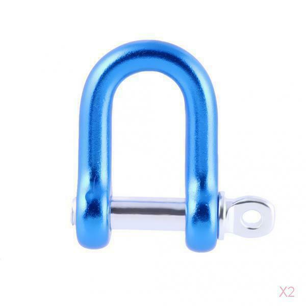 2x Outdoor Survival Steel Bow Shape Anchor Shackle Paracord Bracelet Buckle Dark
