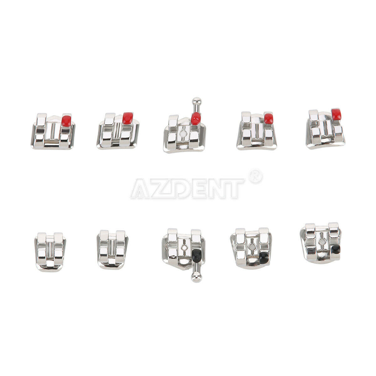 30 Packs Dental Orthodontic Bracket Braces Standard MBT Slot .022 Hooks 3 AZDENT