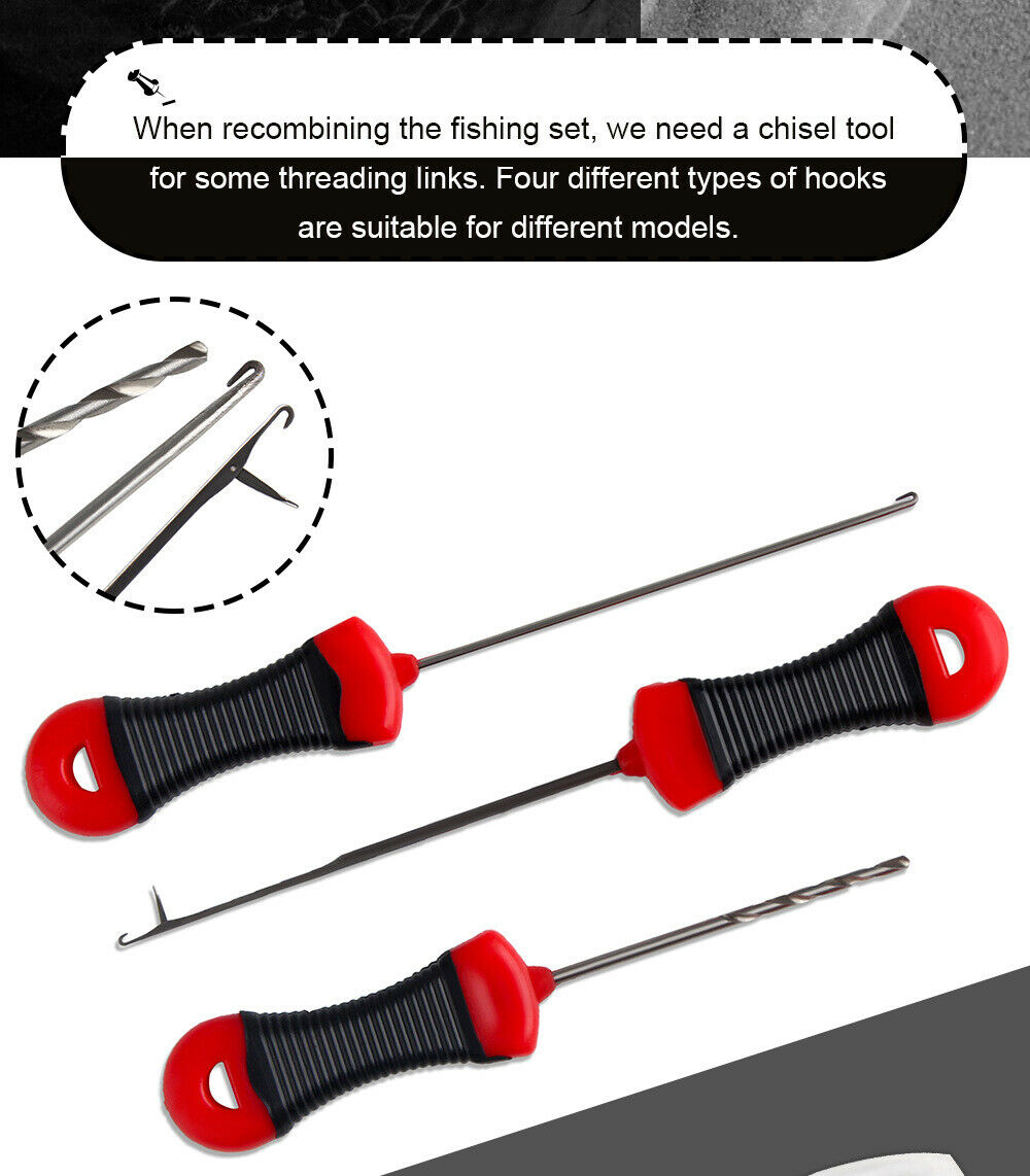 Tool Fishing Tackle Hook Bait Drill Stainless Steel Baiting Device Bait Hook