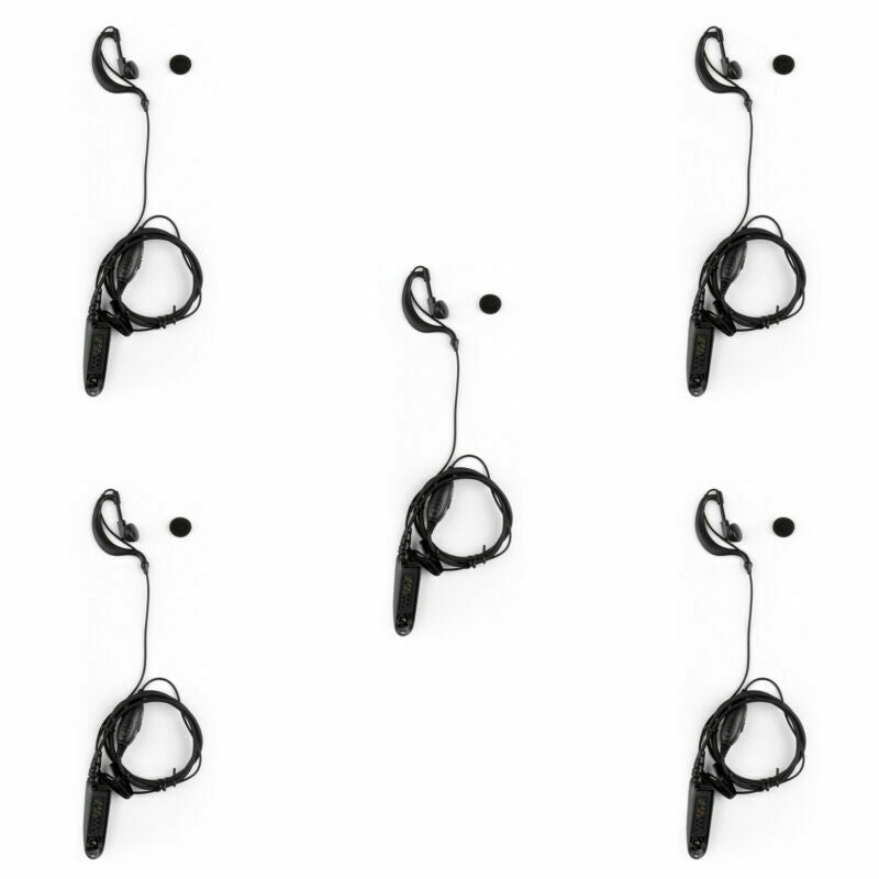 5x G-Shape Earpiece Headset Earphone PTT MIC Vox For GP328/338/380 H550  AT2