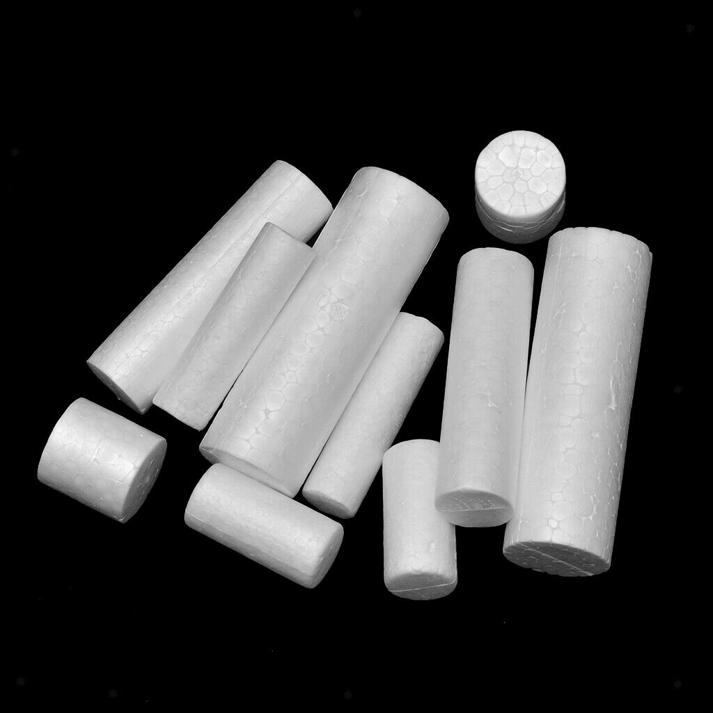 10x DIY Cylinder Foam Rod for Modeling Material Xmas Painting Ornaments