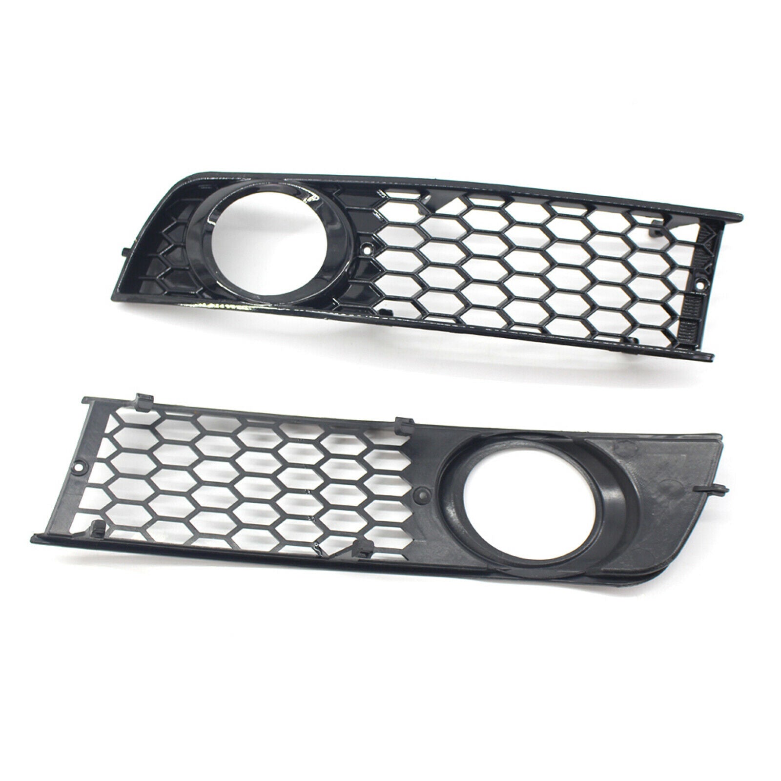 2 Pieces Front Bumper Fog Light Grilles Cover for Audi A4 B6 Replacement