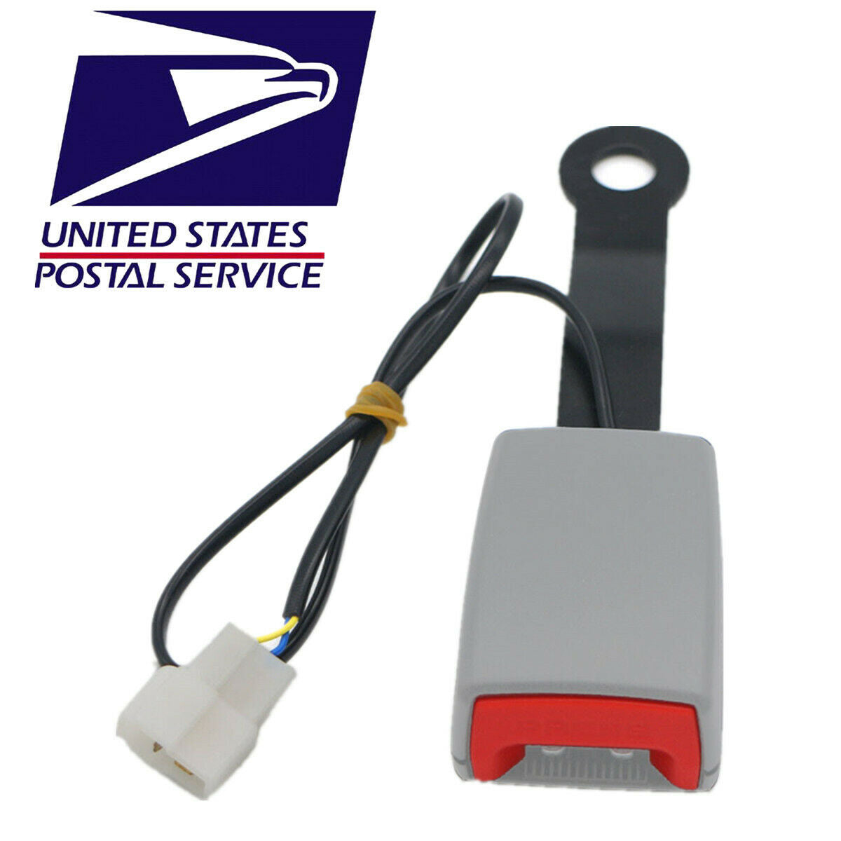 Car Seat Belt Lock Padding Socket Plug Connector with Disconnect Warning Cable