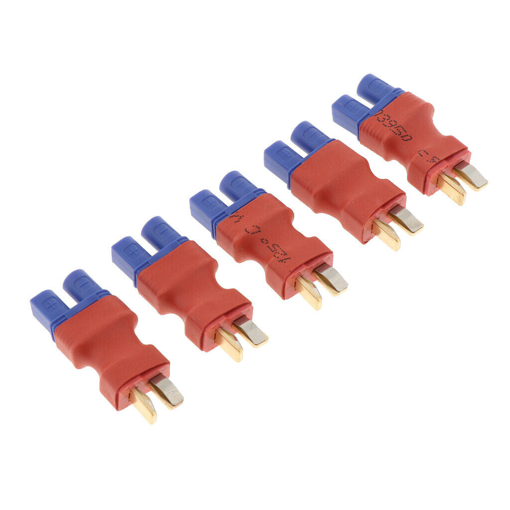 5 Pieces Male & Female EC3 to T-Plug for RC Aircraft, Trcuk, Lipo Battery