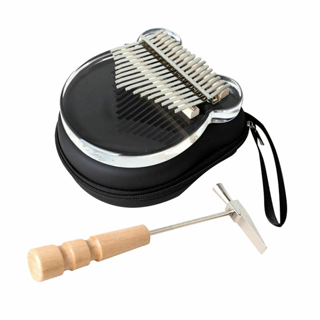 17 Keys Clear Finger Kalimba Thumb Piano Musical Instrument + Case for Kids