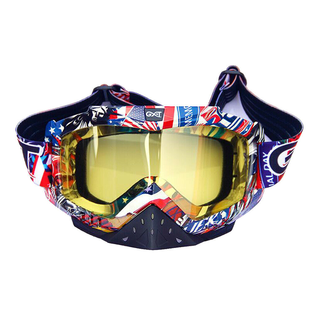 Motorcycle Windproof Anti-Fog Goggles Skiing Snowboard Glasses Color 9
