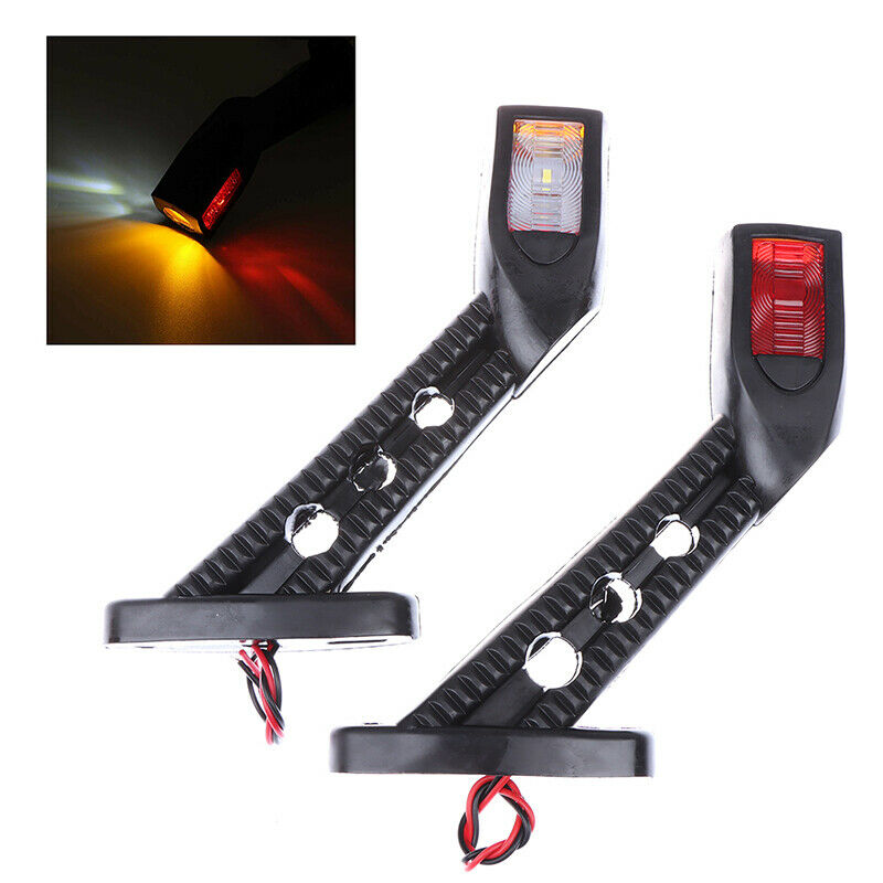 2xLED Side Outline Stalk Marker Lights Lamp For Trailer Truck Carvan Lamp 12BDD