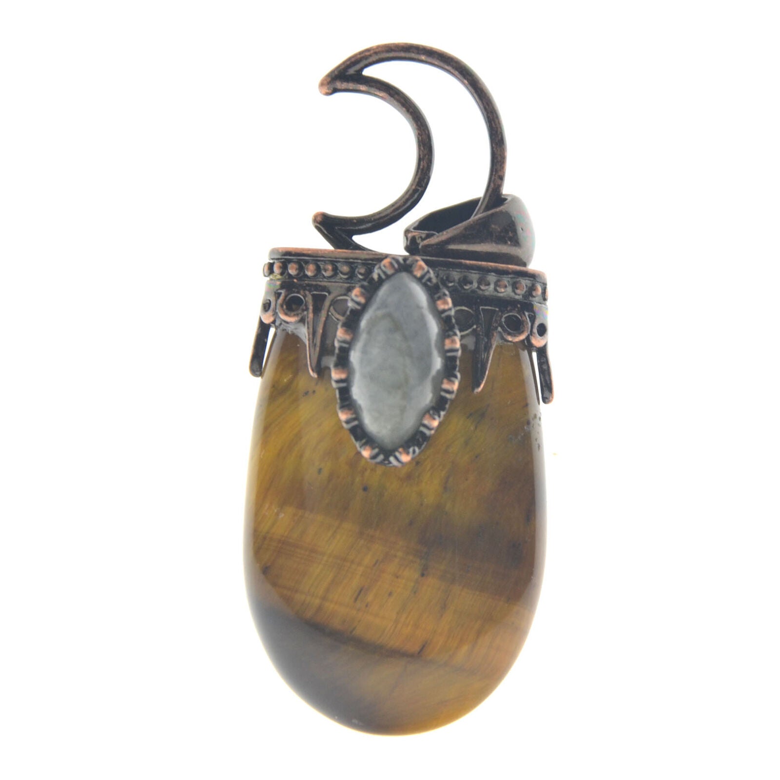 1pc Tiger eye Labradorite Stone Pendant Energy Reiki Healing Amulet New