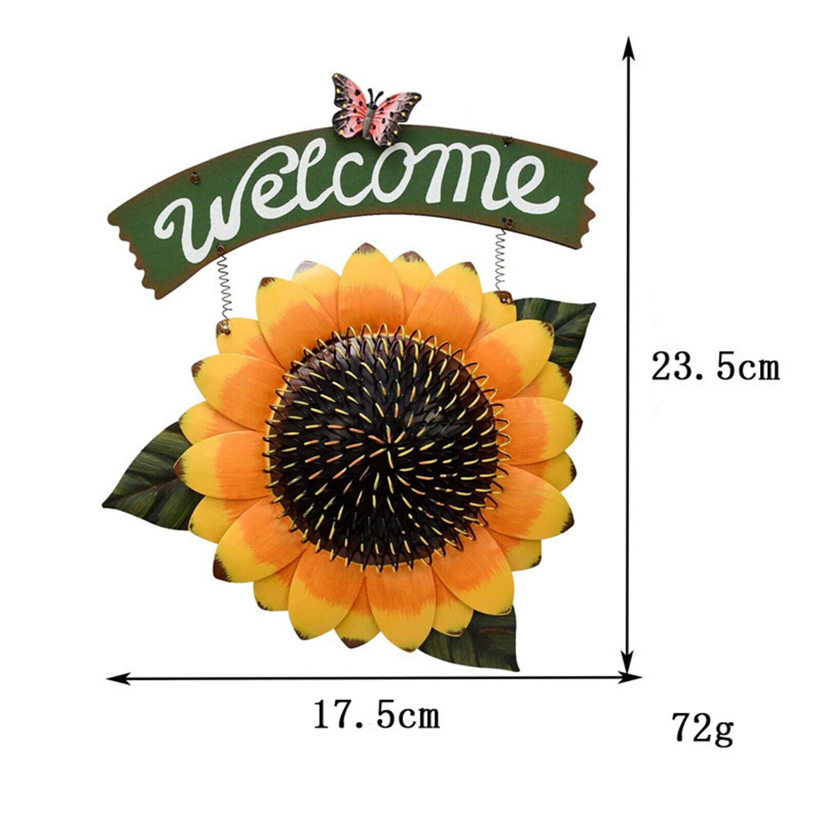 Handcrafts Sunflower Decor Hanging Outdoor For Cafe Shop Floral Yard Banner