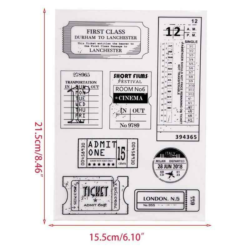 Label Silicone Clear Seal Stamp DIY Scrapbooking Embossing Photo Album Paper