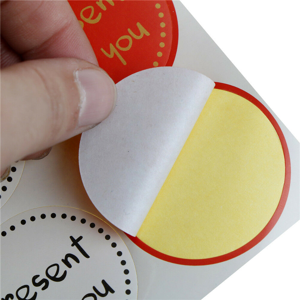 90x Present for you Kraft Paper Seal Stickers DIY Gifts labels/Baking Deco.l8