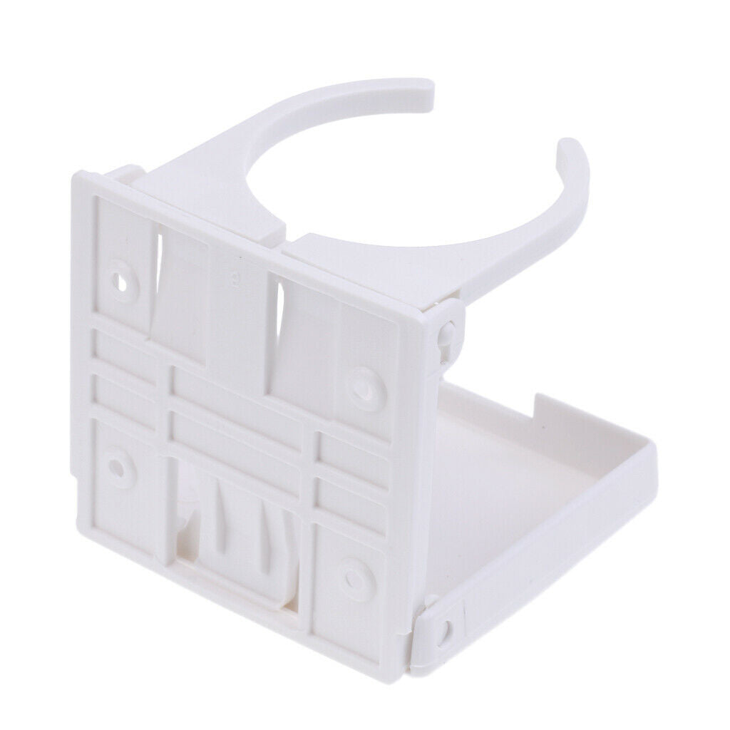 4 Pieces Folding White Nylon Drink Can Cup Holders - Boat/Marine/Caravan/Car