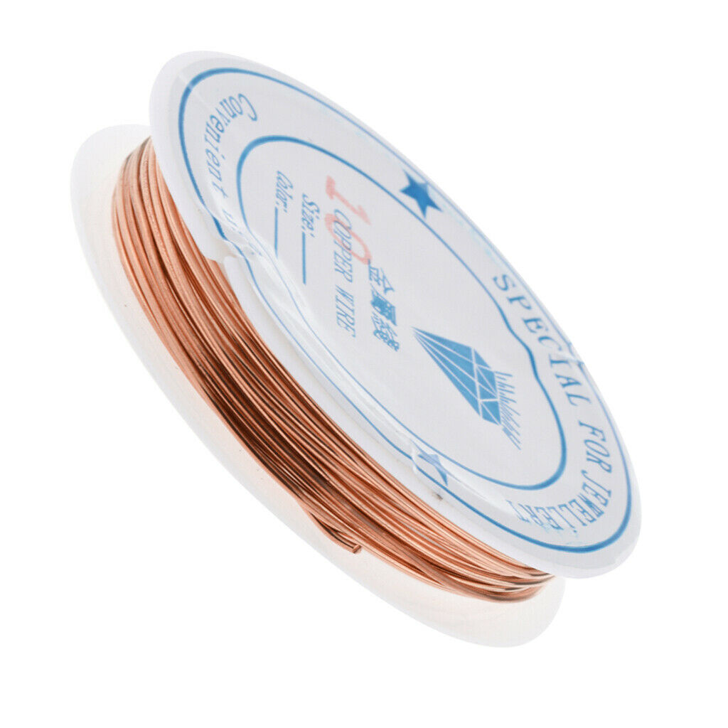 2x Copper Wire for Jewellery Making Artistic Craft Wire 0.25mm, 1mm 19& 33 Gauge