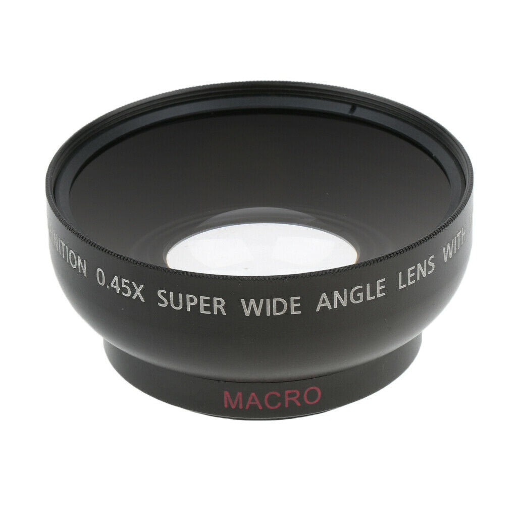 Professional 43mm 0.45X Wide Angle Macro Lens + Hard Hood +