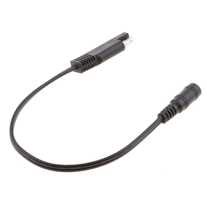10in SAE to DC Coax Female Motorcycle Adapter 18AWG Heavy Duty Copper Wire