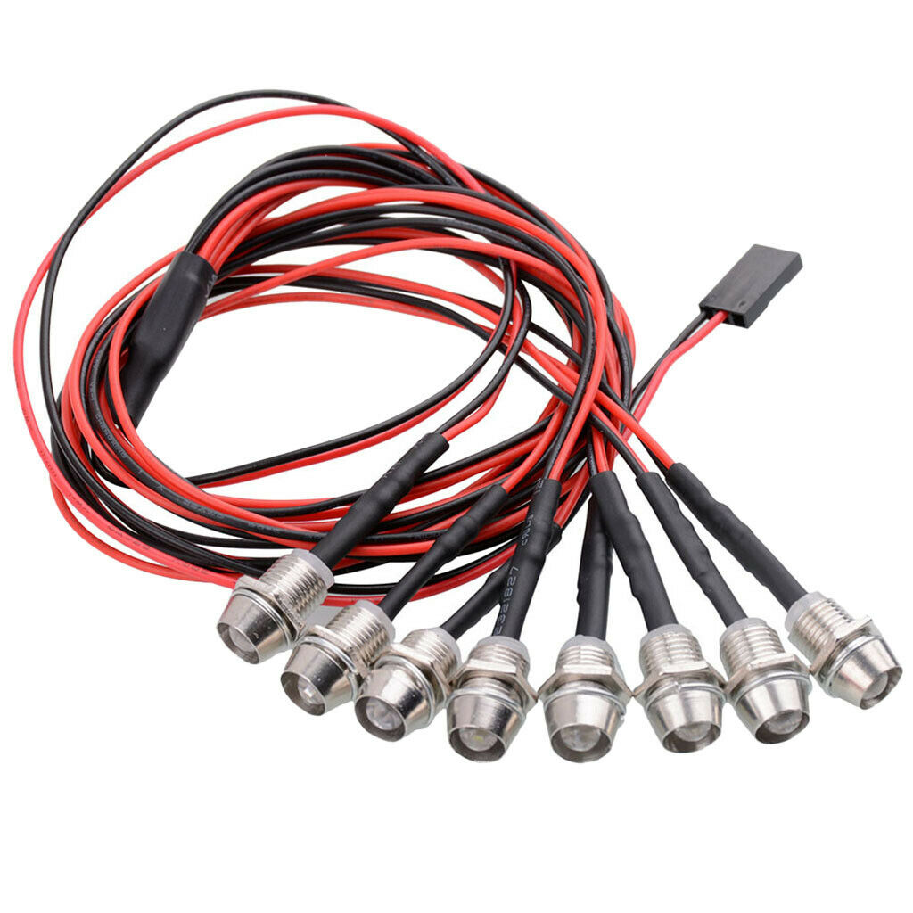 8x LED Lights Taillight Kit 8 LED For 1/5 1/8 1/10 1/12 1/16 RC Car Truck