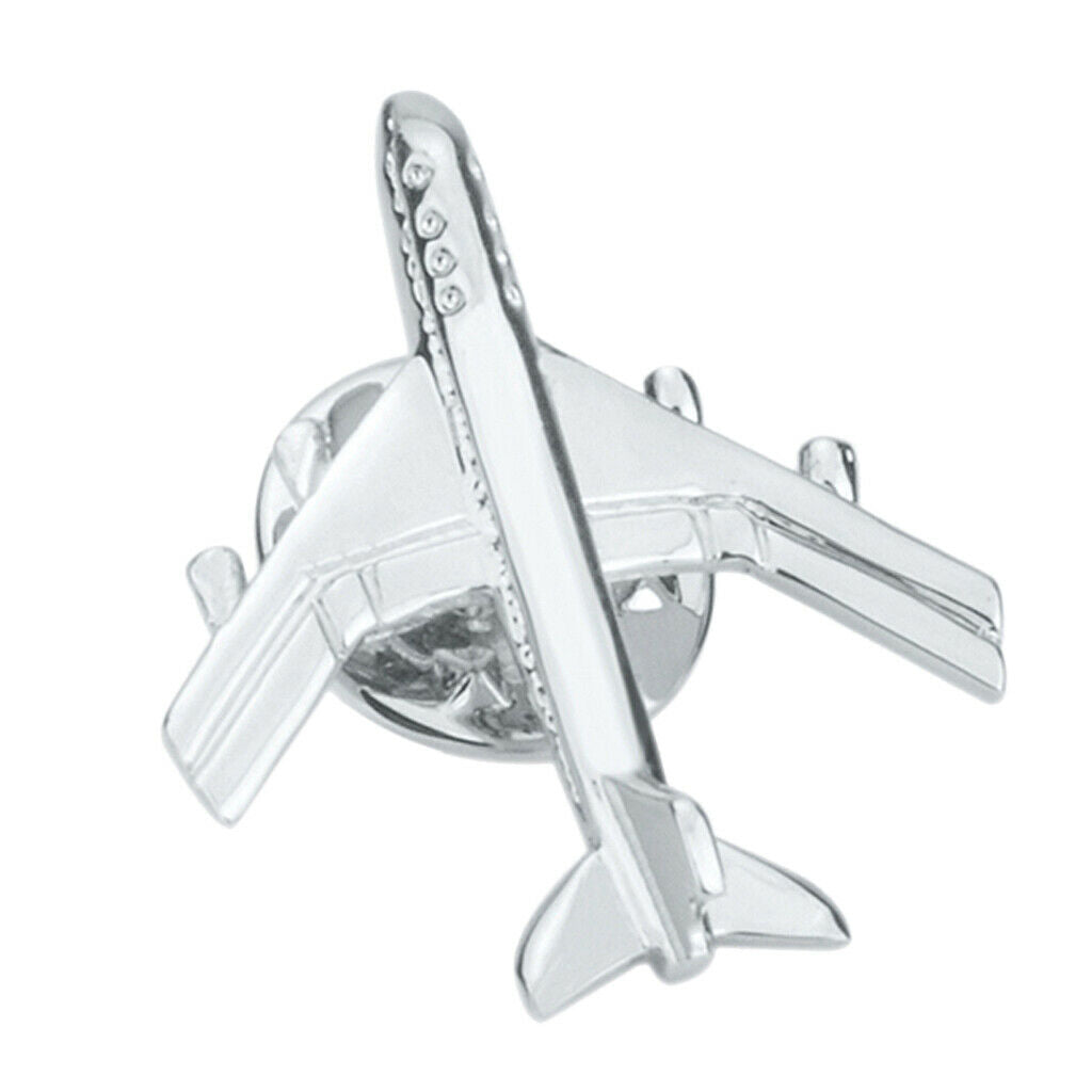 Airplane Shape Brooch Lapel Tie Corsage Aircraft Badge Jewelry Clothes Clips