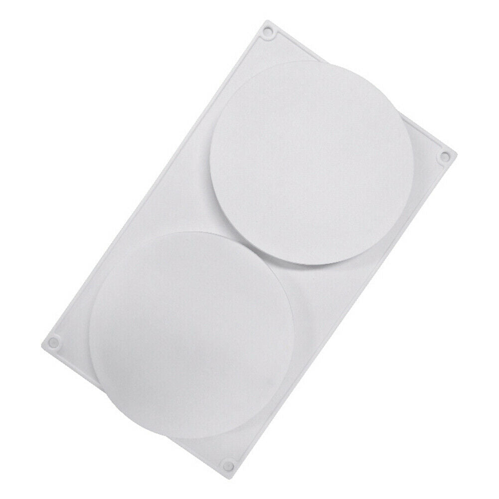 Silicone Cake Mold 2-Cavity Large Round Shape Mould Dessert DIY Baking Tray  @