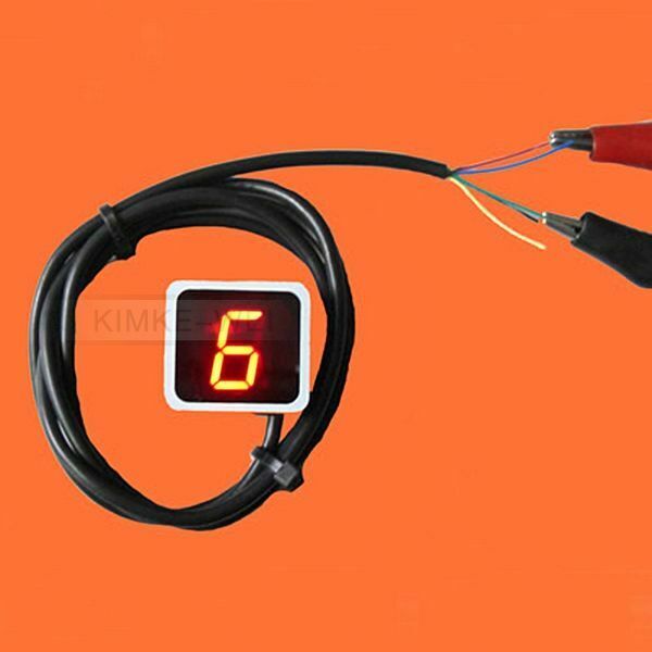 Red LED Universal Digital Gear Indicator Motorcycle Display Shift Lever Sensor