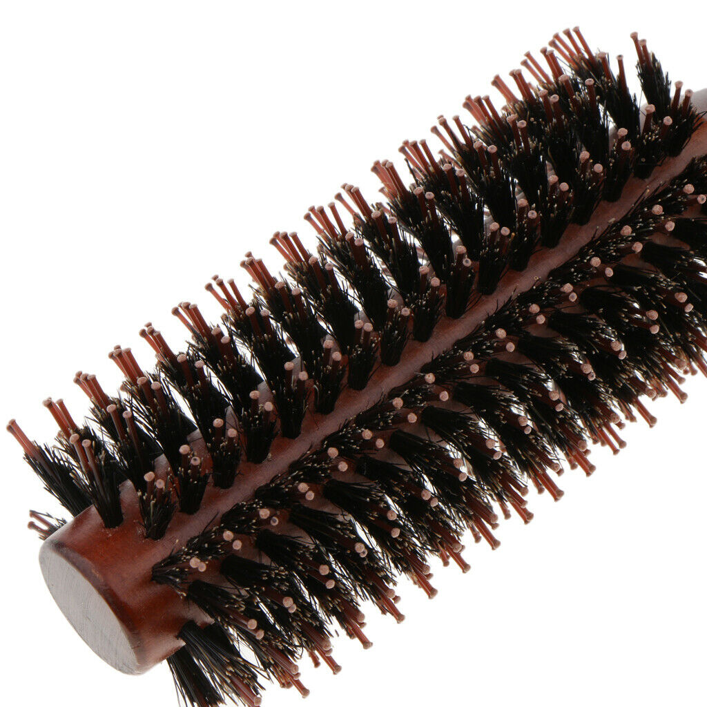 2pcs Light Round Hair Brush Boar Bristle Nylon Anti Hair Loss Salon Home Styling