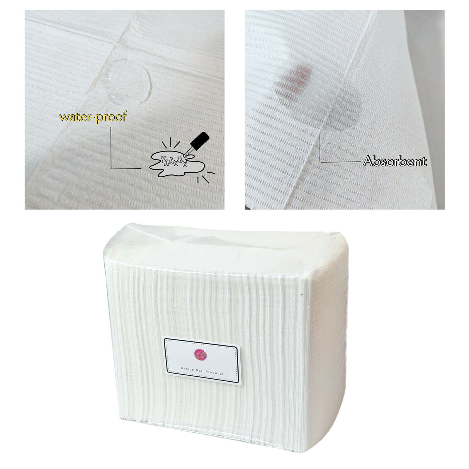 Nail Art Paper Placemat Tool for Manicure Tattoo Home White 125Pcs